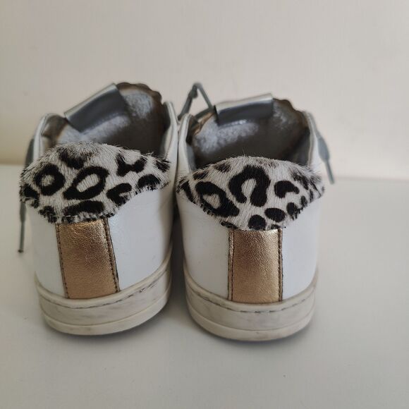 P448 John Sneaker Pearl + Gold Bubble Leopard Back Size EUR 37 (US-6.5/7) - Picture 3 of 13